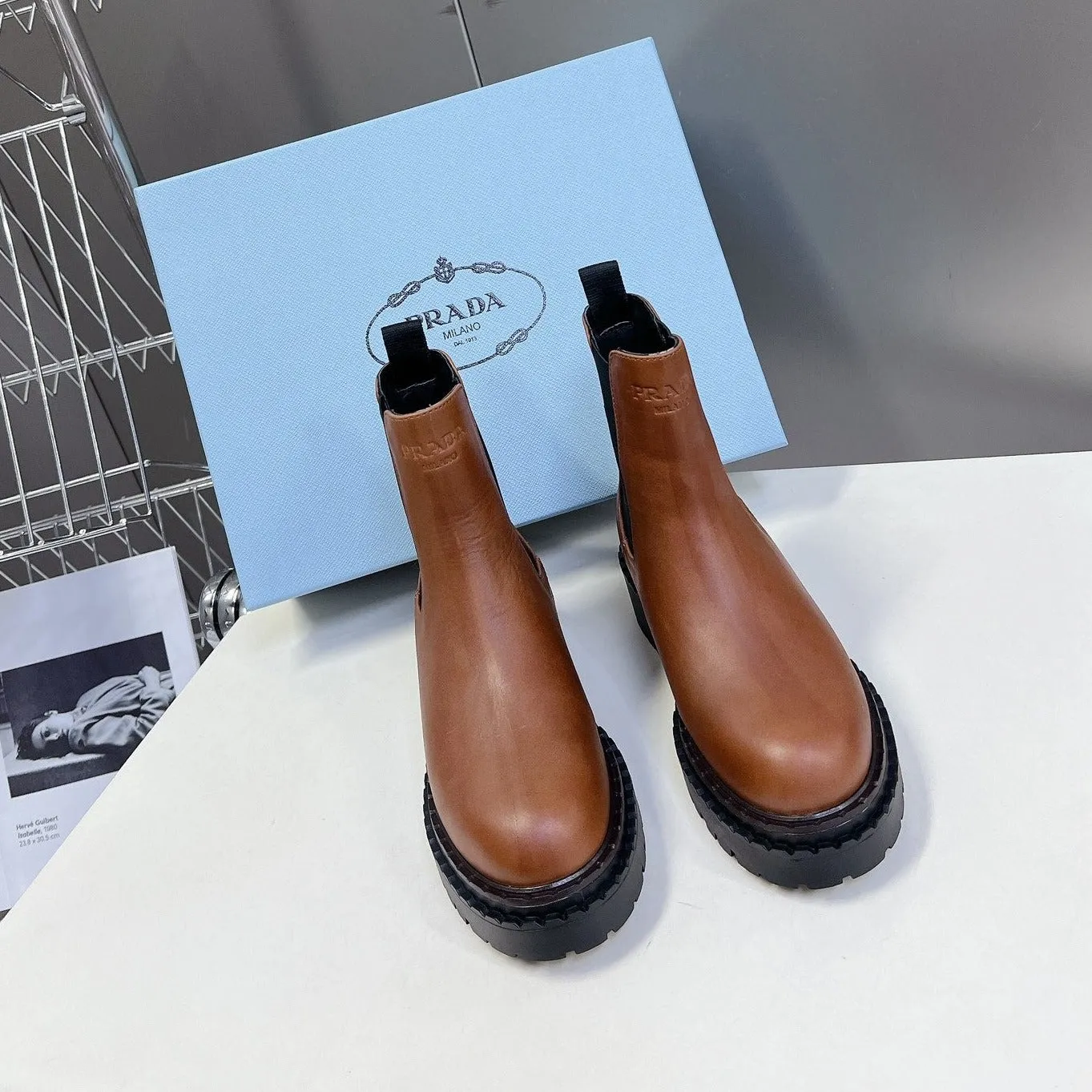 PRA CHELSEA BOOTS CARAMEL CALFSKIN