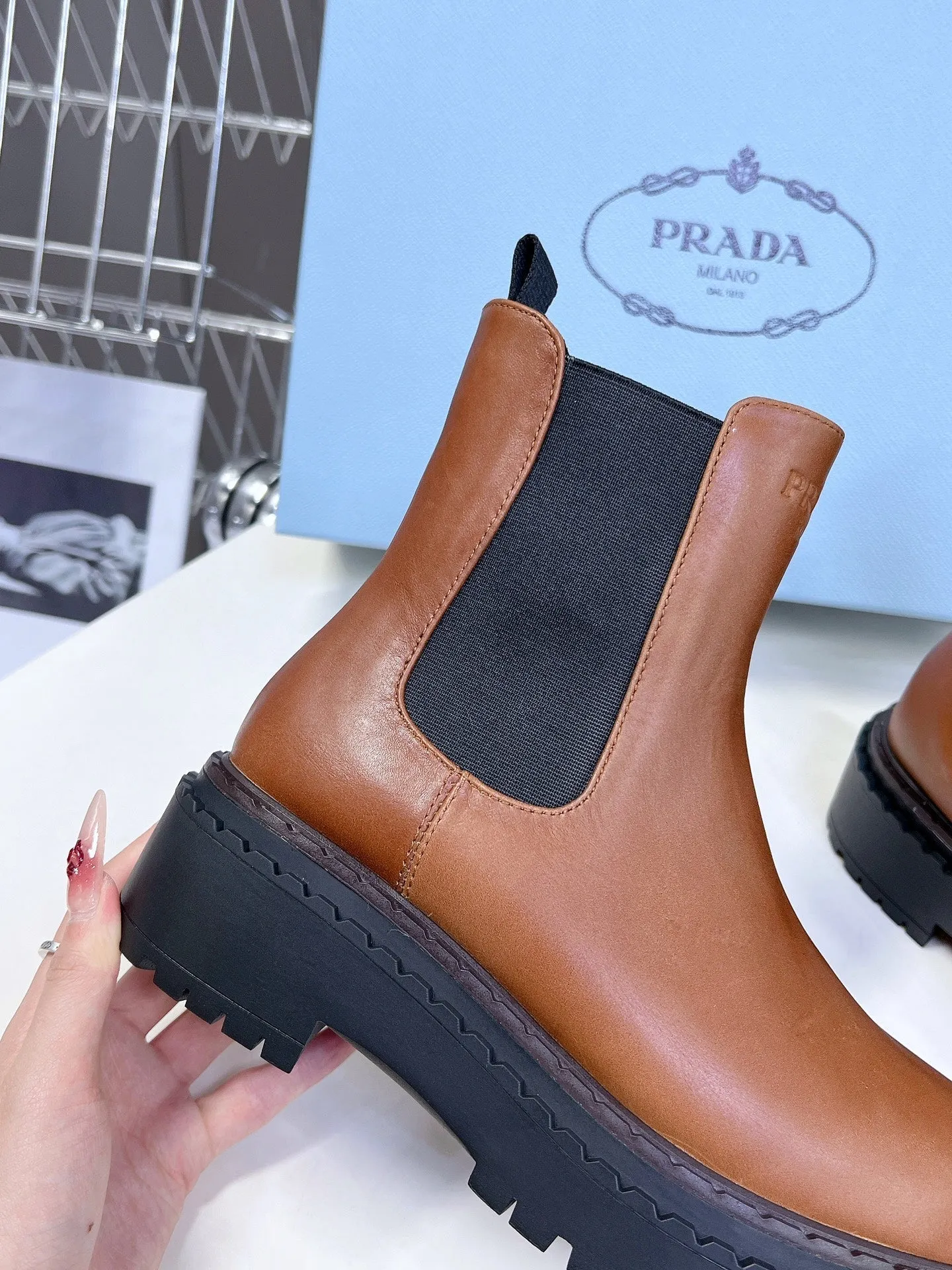 PRA CHELSEA BOOTS CARAMEL CALFSKIN