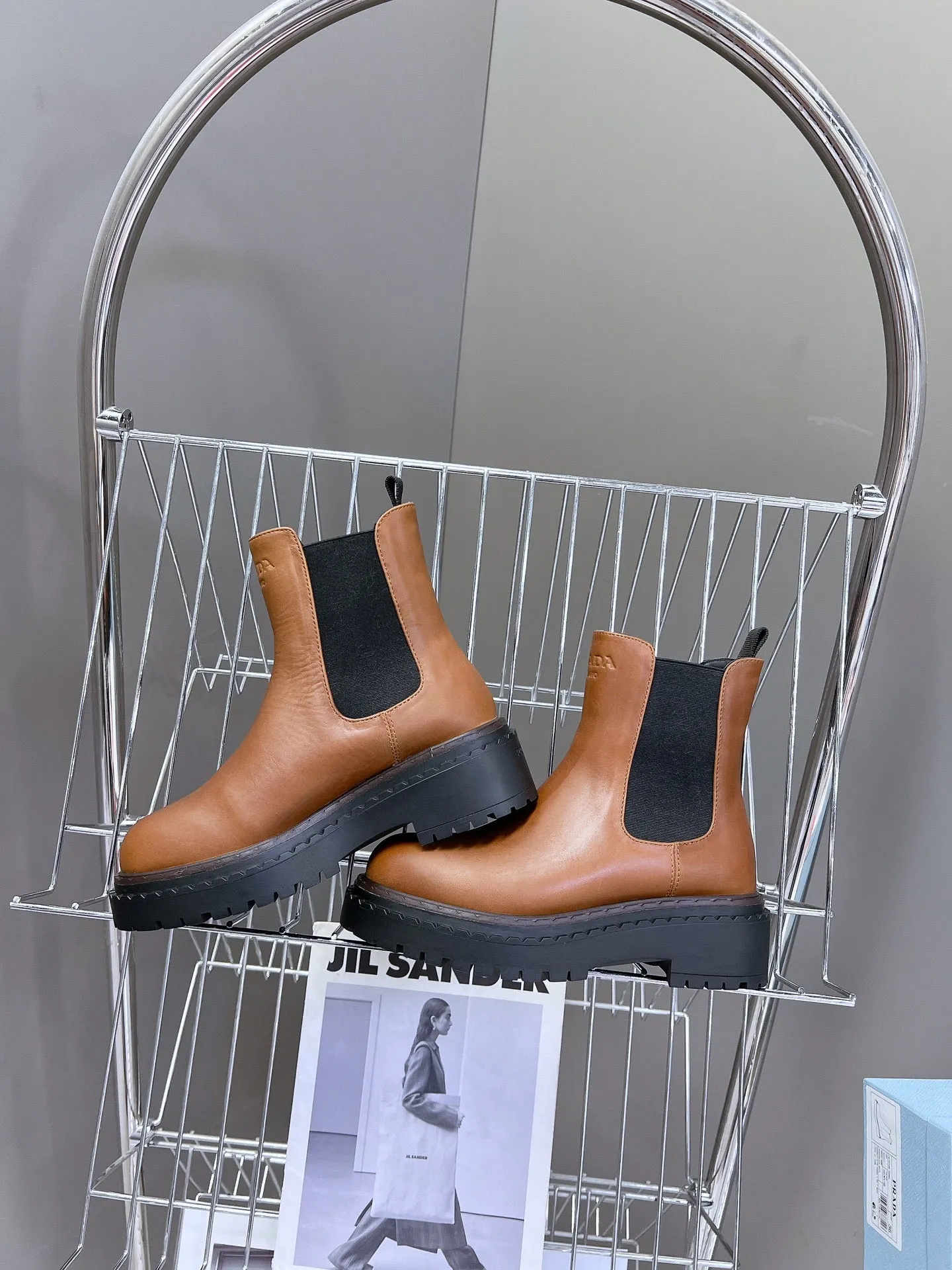 PRA CHELSEA BOOTS CARAMEL CALFSKIN