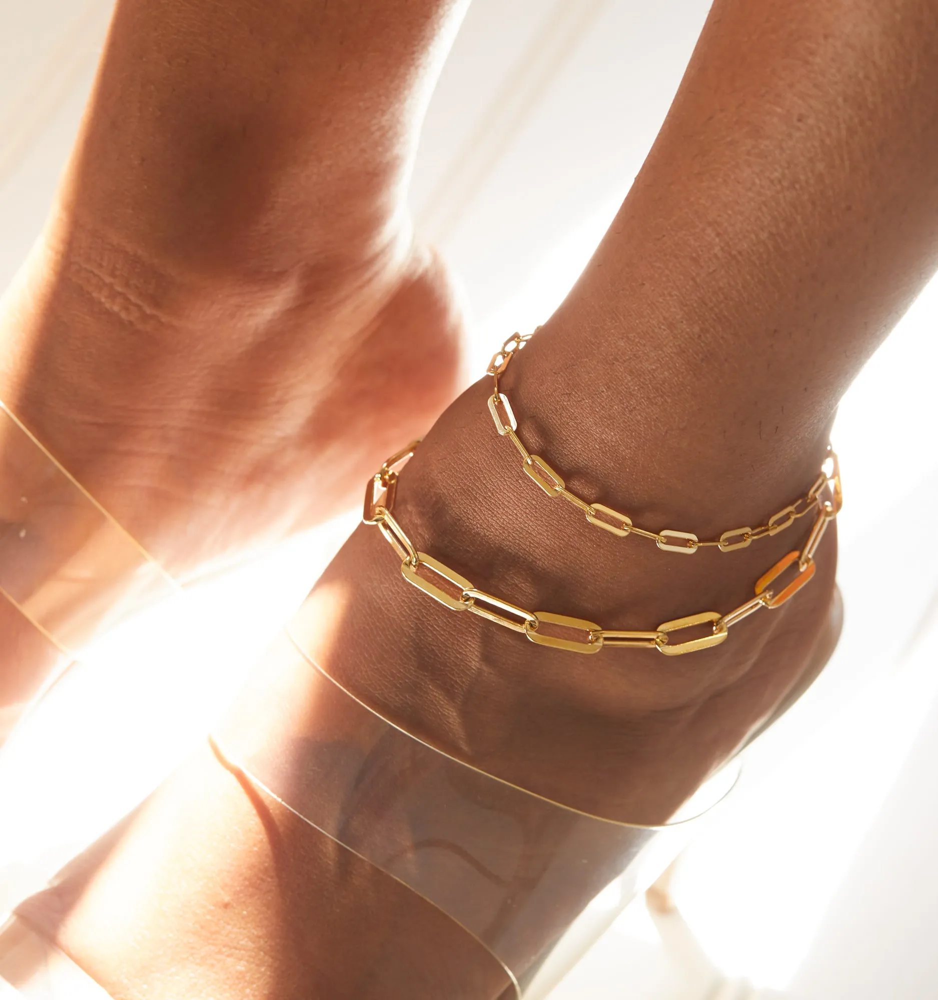 Rectangle Link Anklet