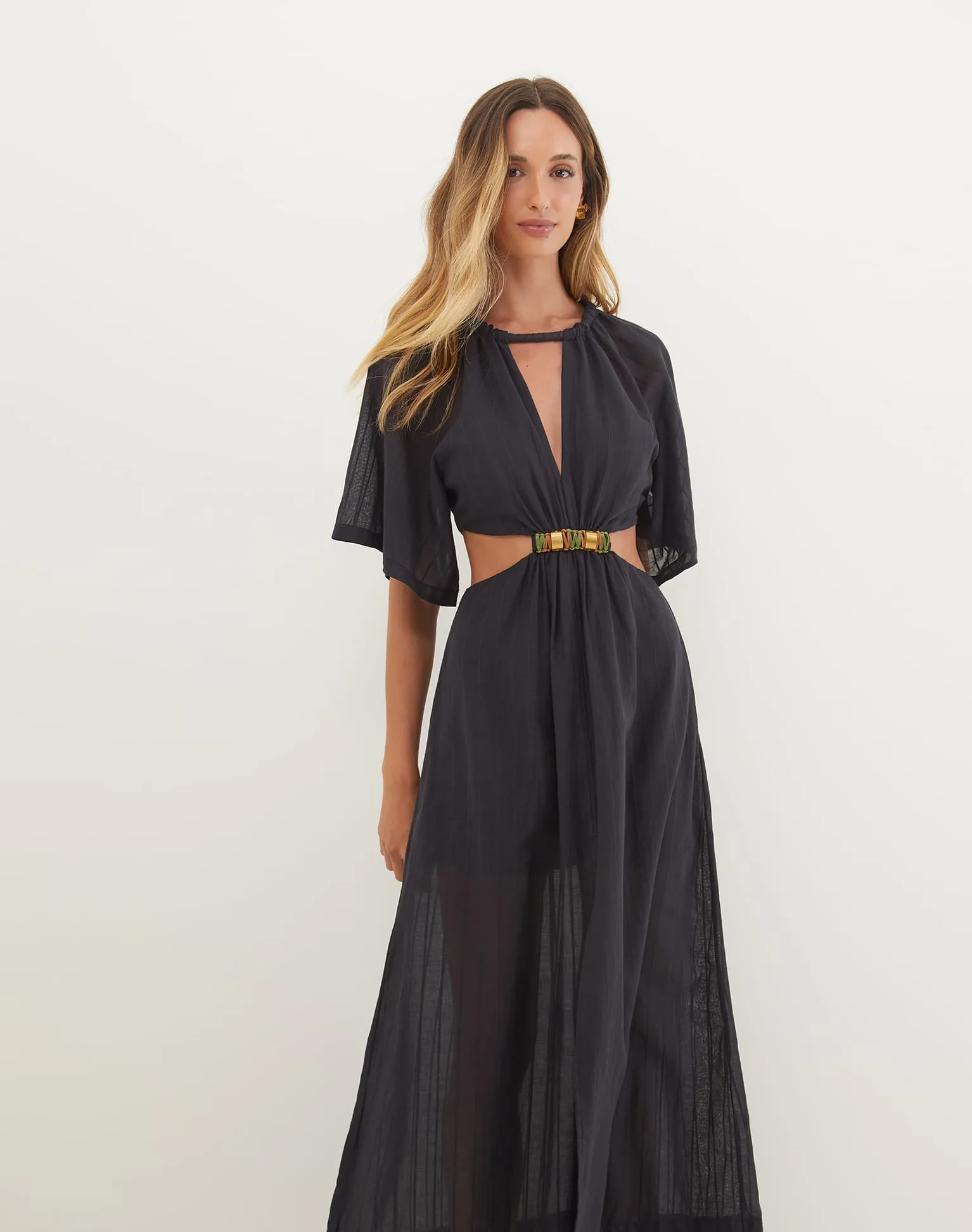 Sallisa Long Dress - Black