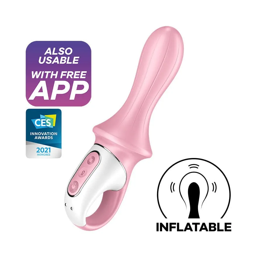 Enhance Your Pleasure with the Satisfyer Air Pump App-Controlled Booty 5 Prostate Massager - Elegant Pink Design