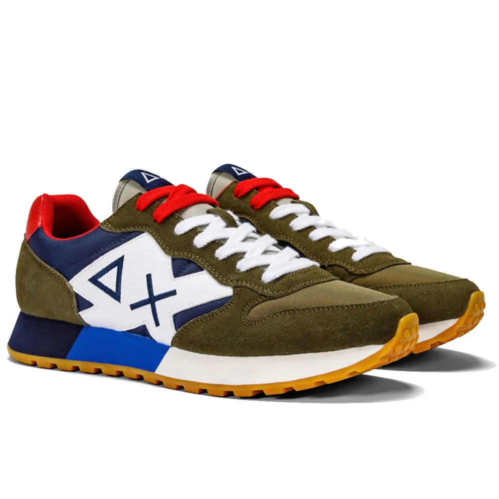 Scarpe Uomo Sun68 Sneakers Jaki Tricolors Militare - Navy Blue