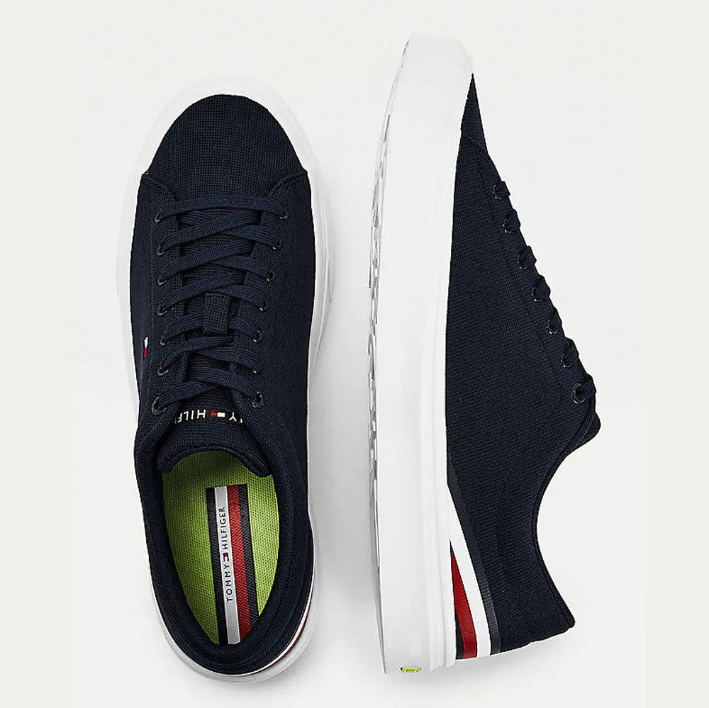 Scarpe Uomo TOMMY HILFIGER Sneakers linea Lightweight Stripes in Tessuto Blu