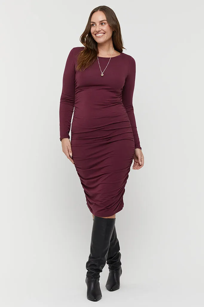 Selena Dress - Burgundy