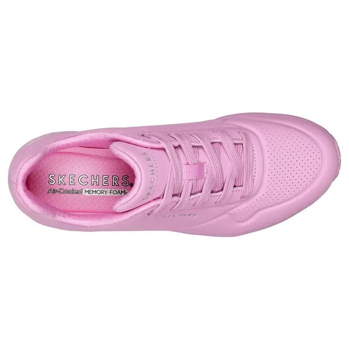 Skechers Uno Stand On Air Womens Trainer  Mono Pink Clearance LAST ONE