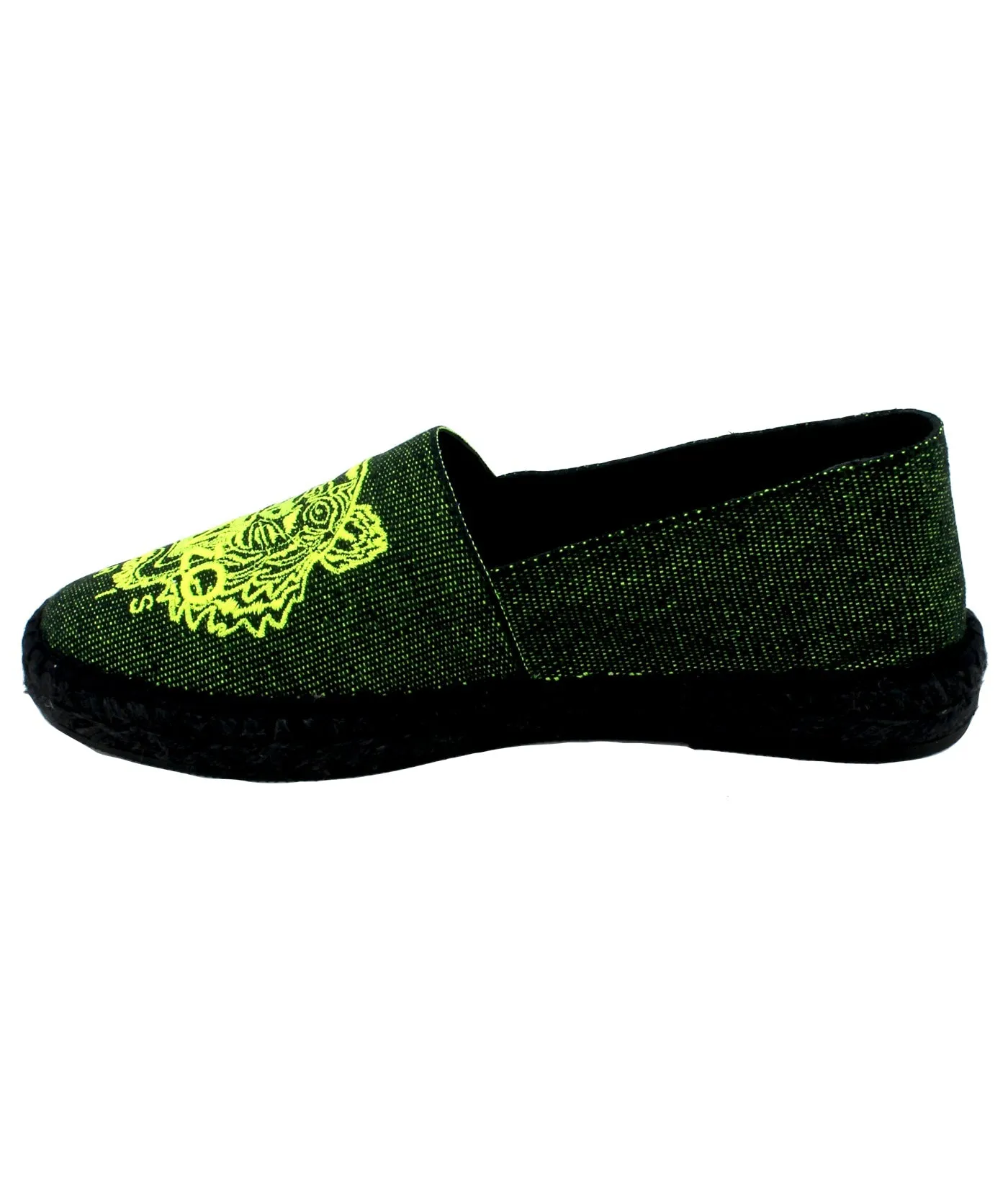 Slit Neon Tiger Denim Espadrilles