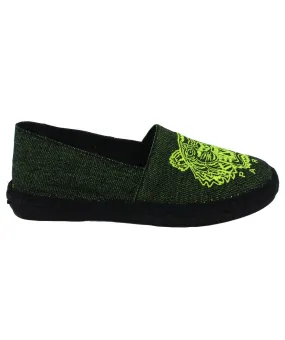 Slit Neon Tiger Denim Espadrilles