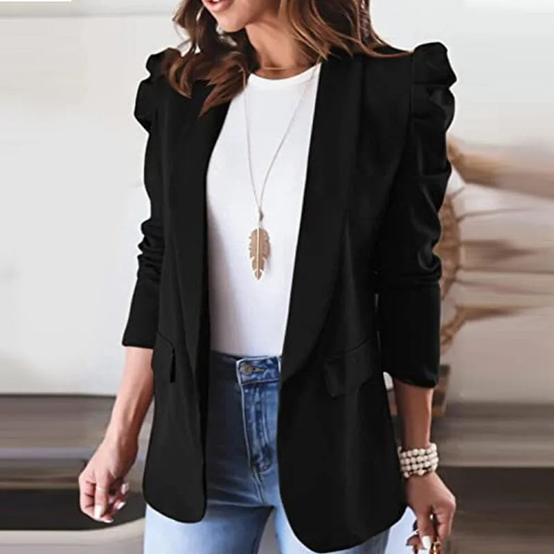 Small Lapel Shoulder Pad Suit