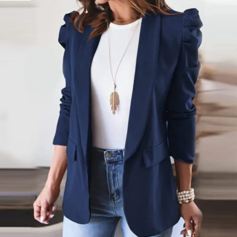 Small Lapel Shoulder Pad Suit