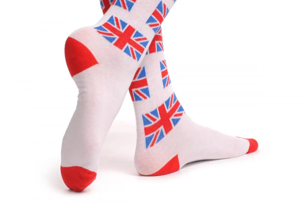 Small Union Jack On White Warm Winter Cotton