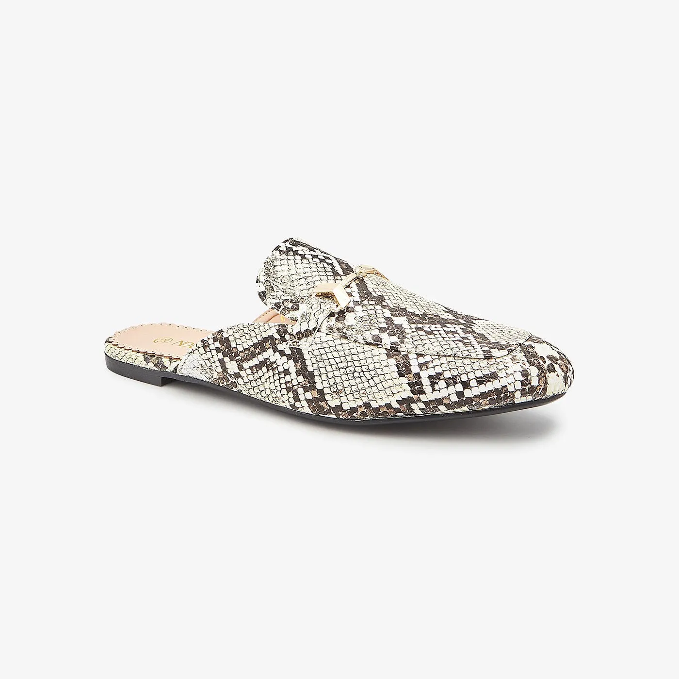 Snake Skin Print Women Mules