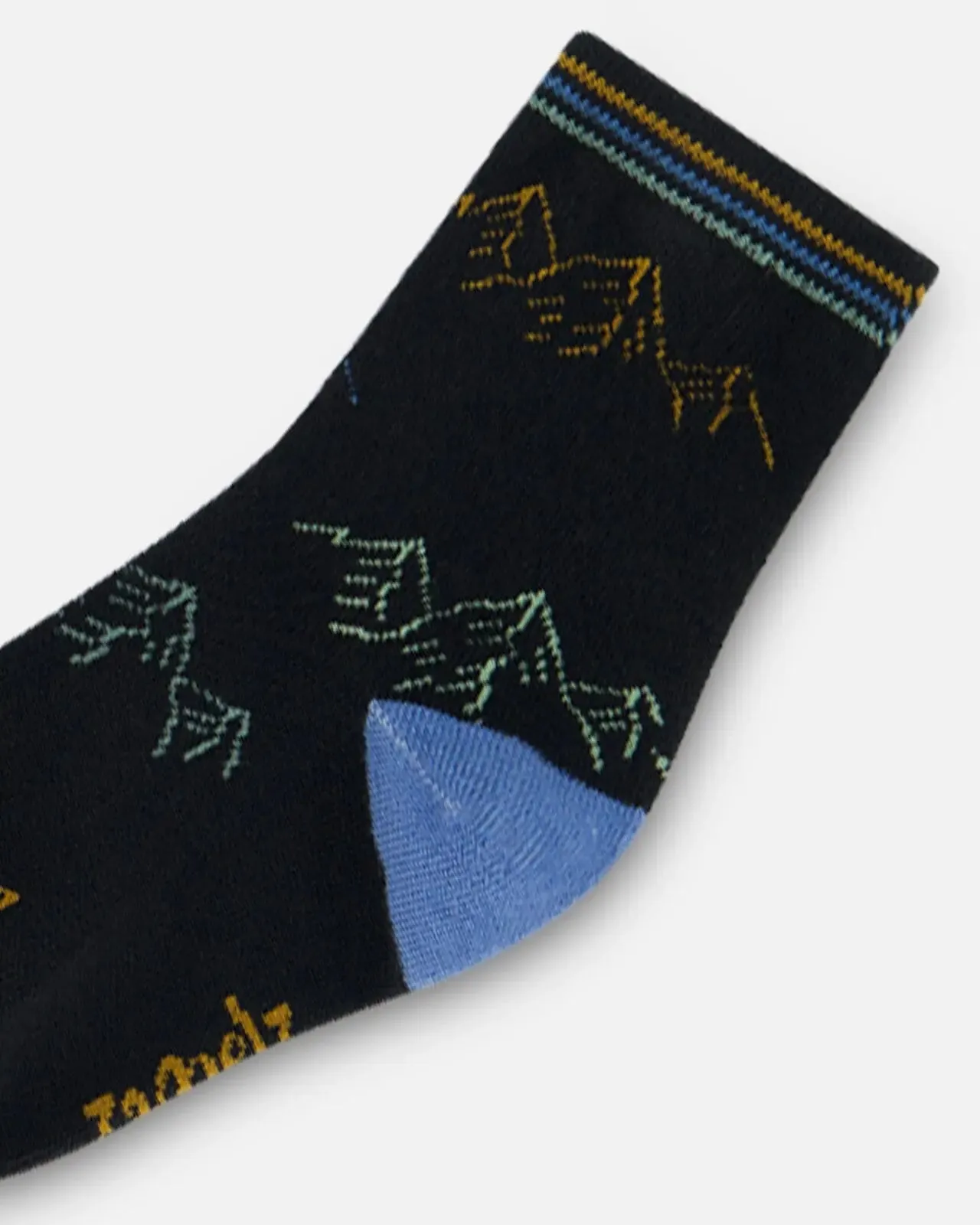 Socks Black With Mountains