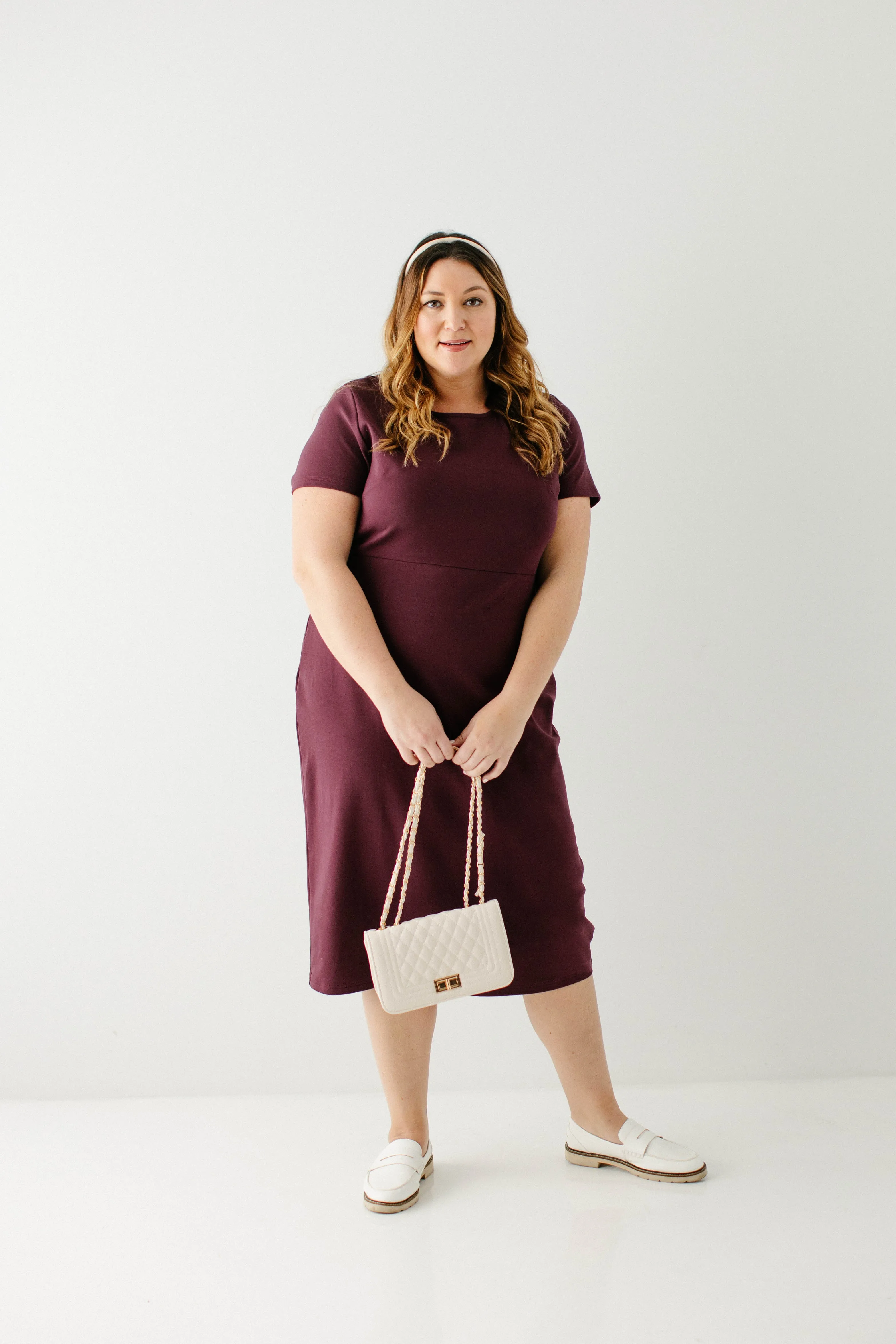 'Spencer' Ponte Knit Midi Dress