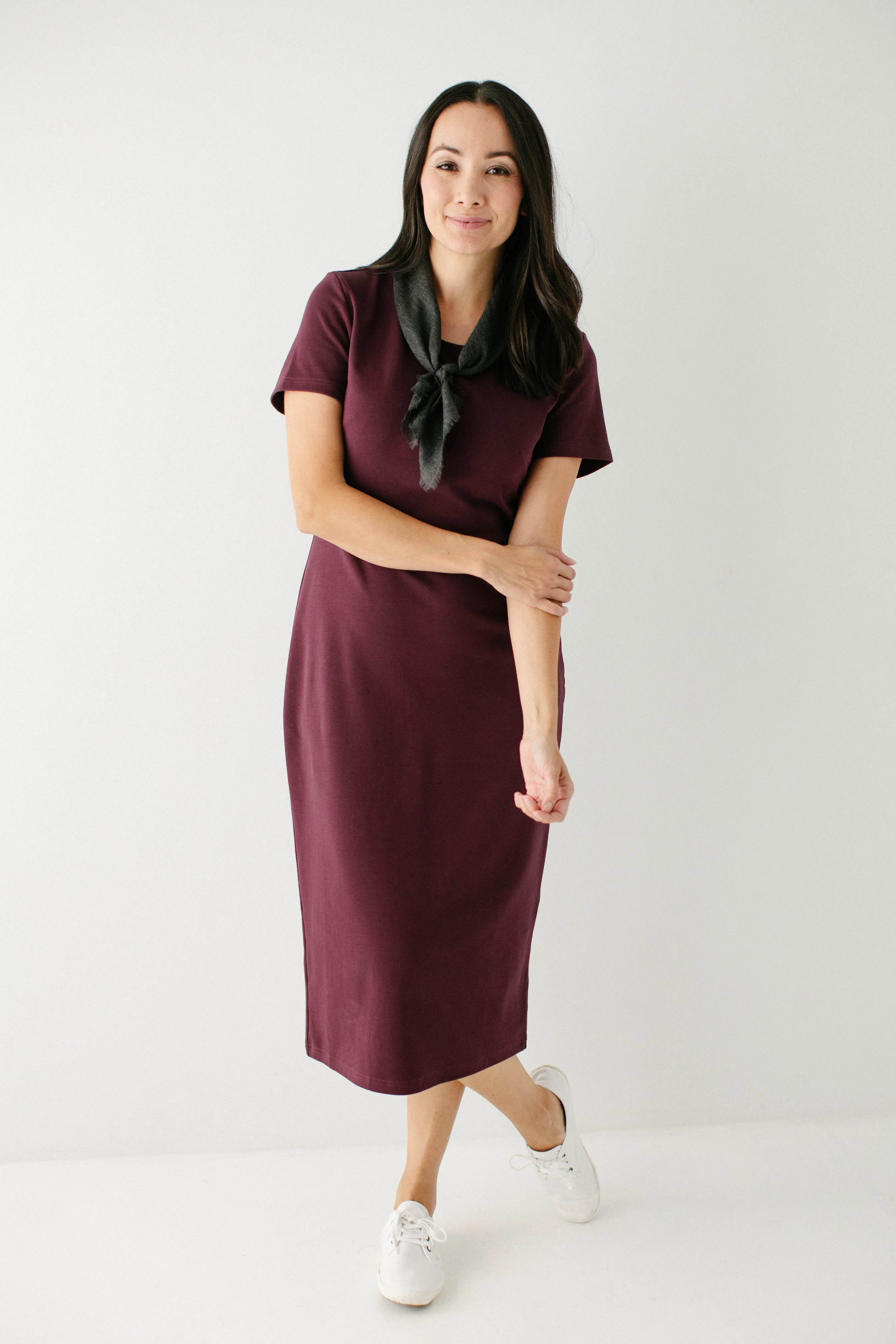 'Spencer' Ponte Knit Midi Dress