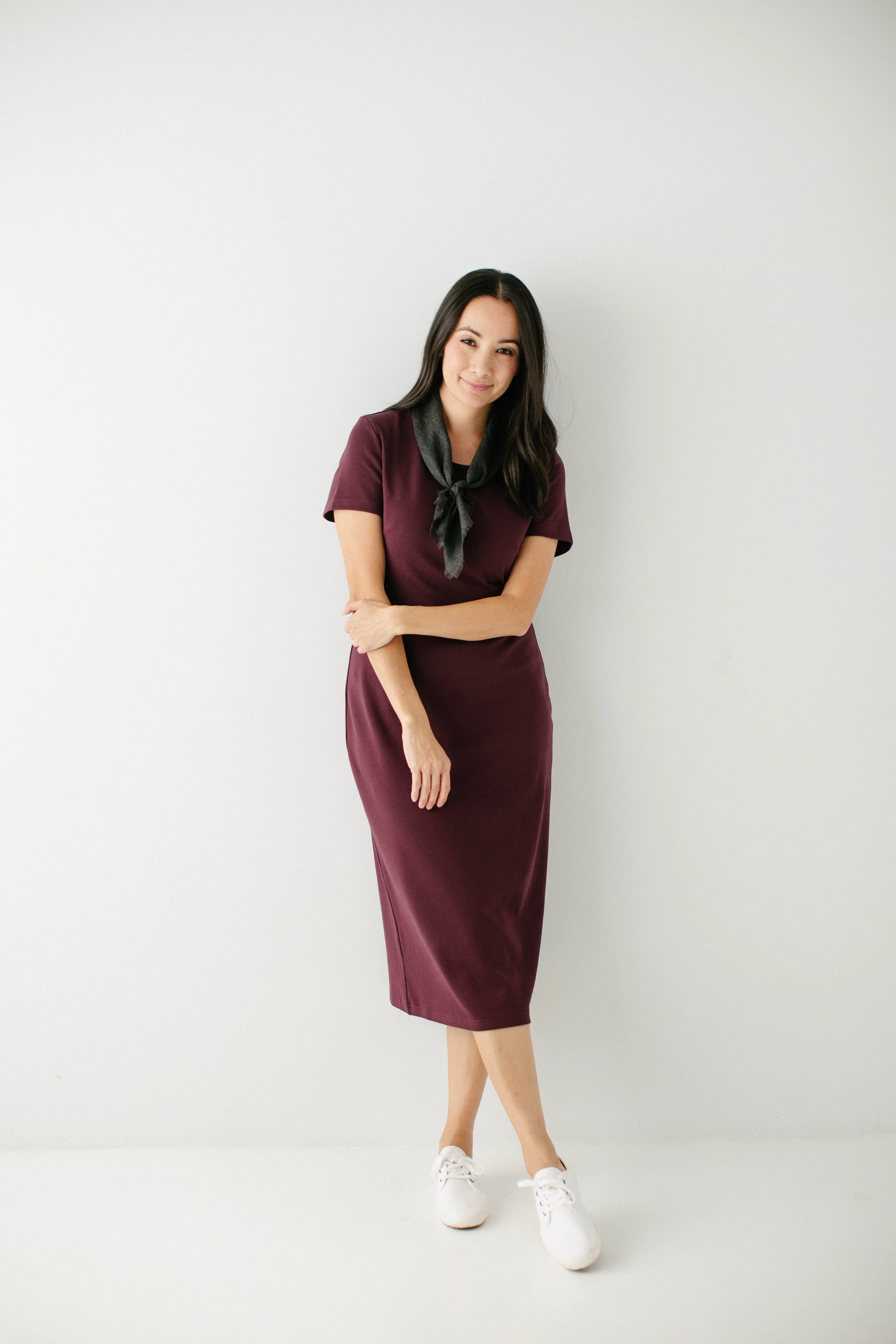 'Spencer' Ponte Knit Midi Dress