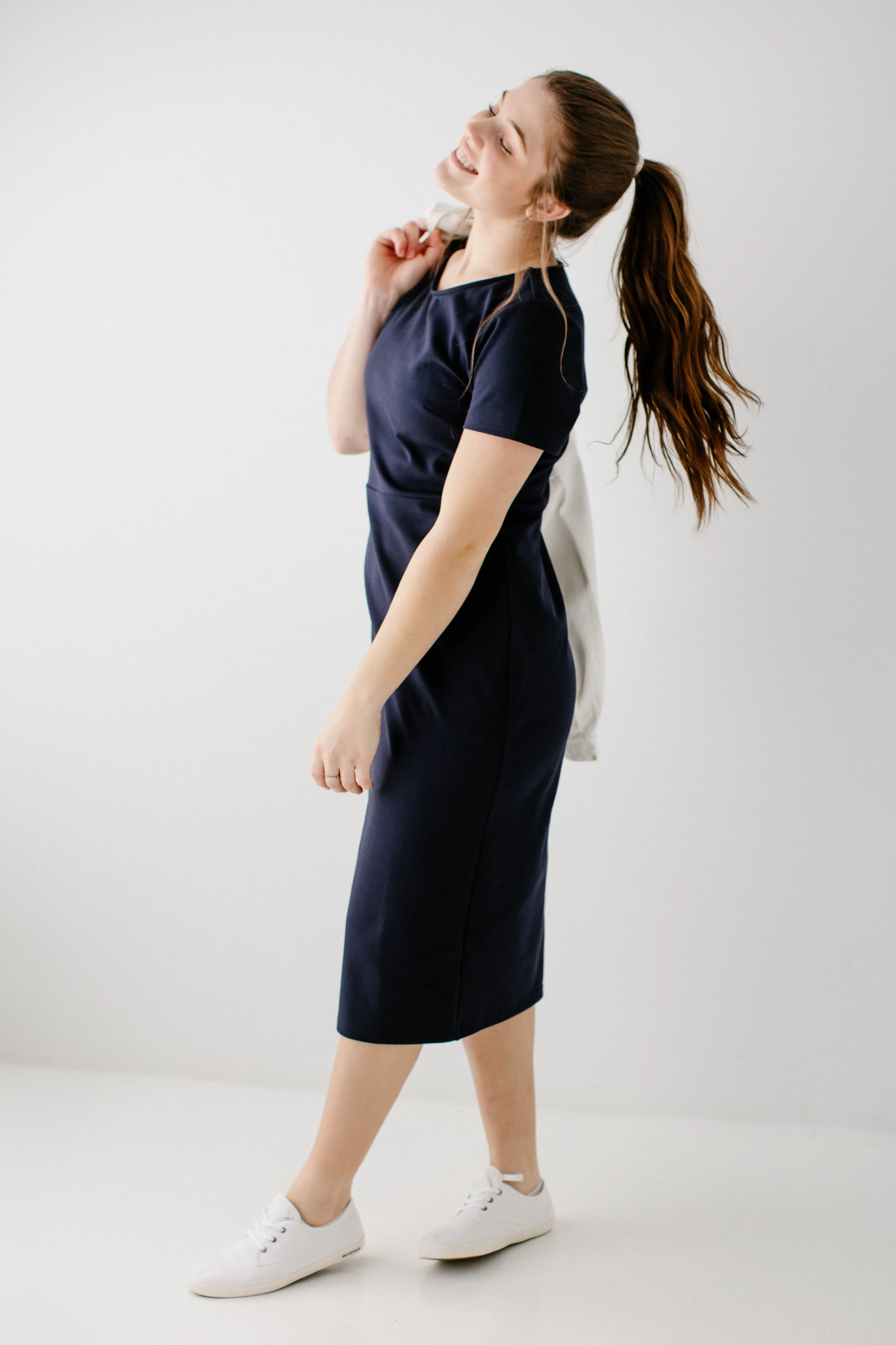 'Spencer' Ponte Knit Midi Dress