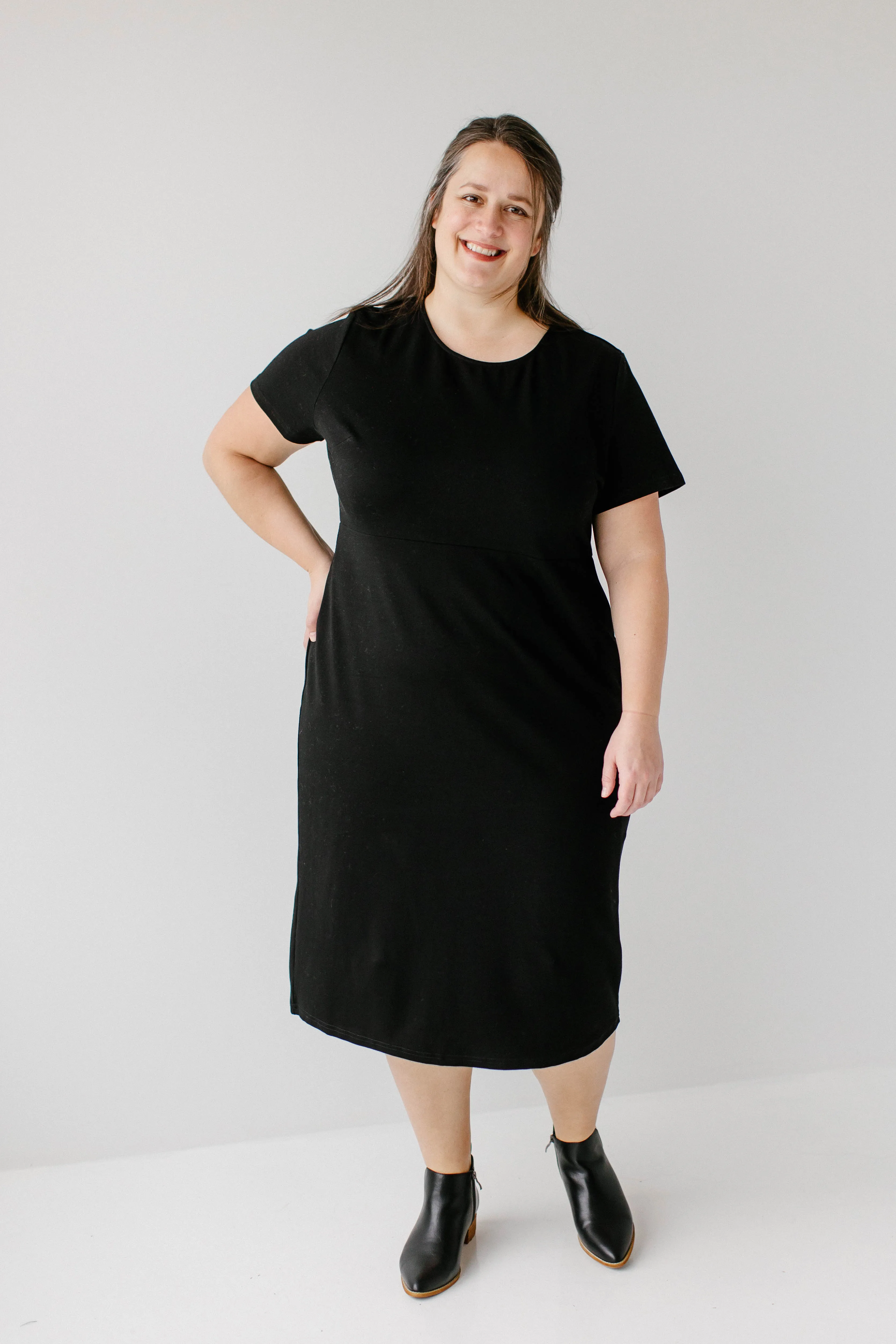 'Spencer' Ponte Knit Midi Dress