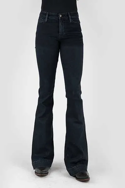 Stetson Women's No. 921 High Rise Flare Jean in Black