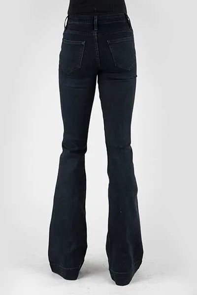 Stetson Women's No. 921 High Rise Flare Jean in Black