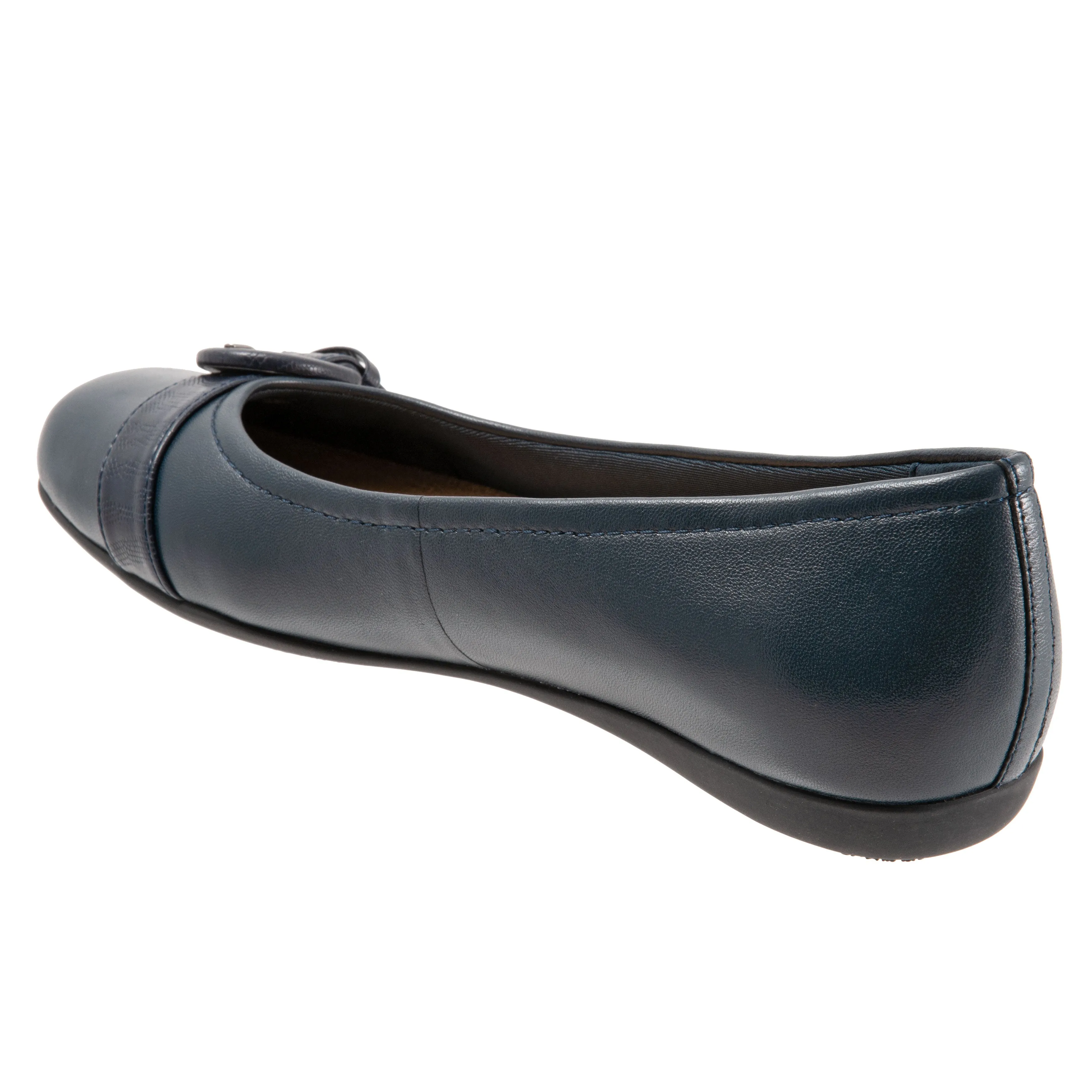 Sylvia Navy Leather Slip-ons - Size 10.5 AA only