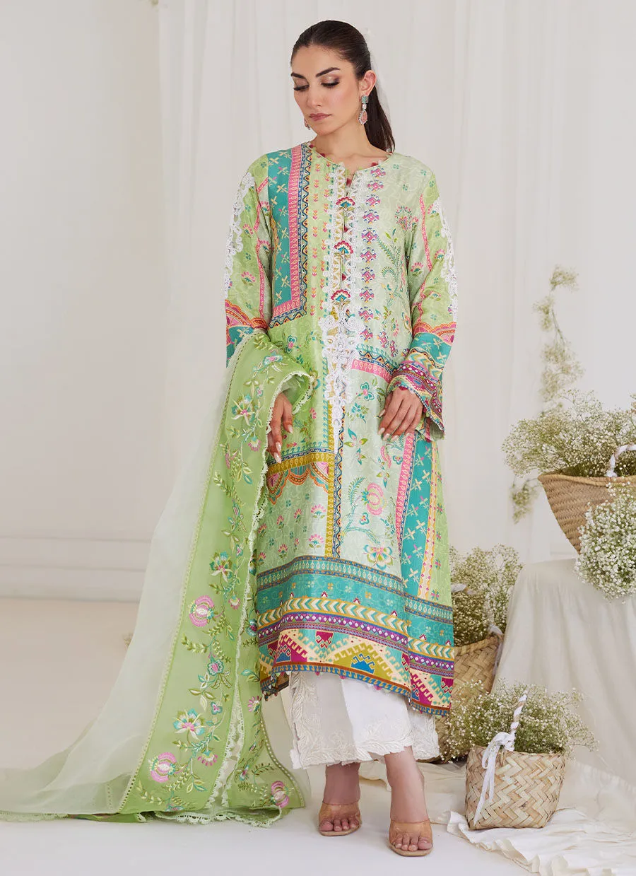 Tara Luxe Edit '24 - Marta Apple Green Shirt And Dupatta