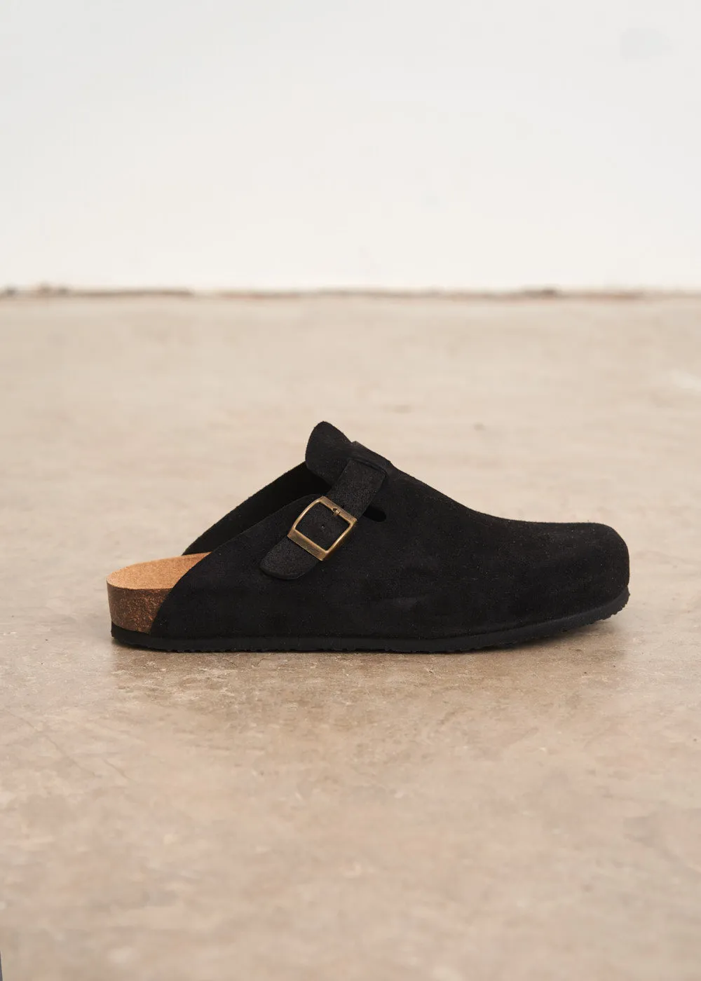 TERRA SUEDE CLOG - BLACK