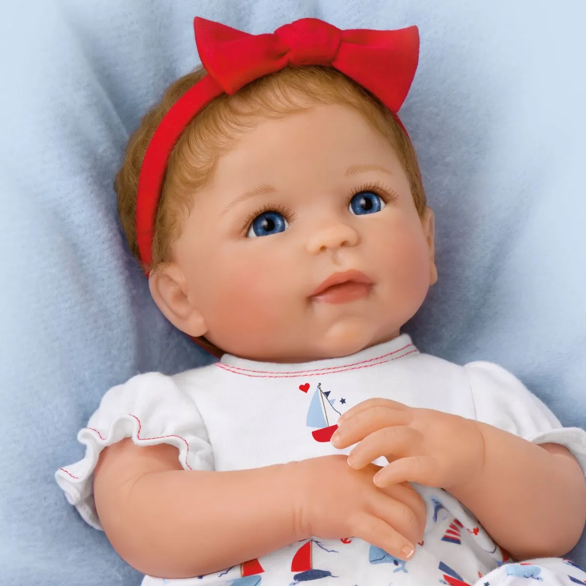 The Ashton-Drake Galleries Little Saylor Lifelike So Truly Real® Baby Girl Doll Weighted Fully Poseable with Soft RealTouch® Vinyl Skin by Award Winning Master Doll Artist Linda Murray 18"-Inches