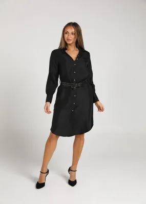 The Silk Long-sleeve Shirt Dress