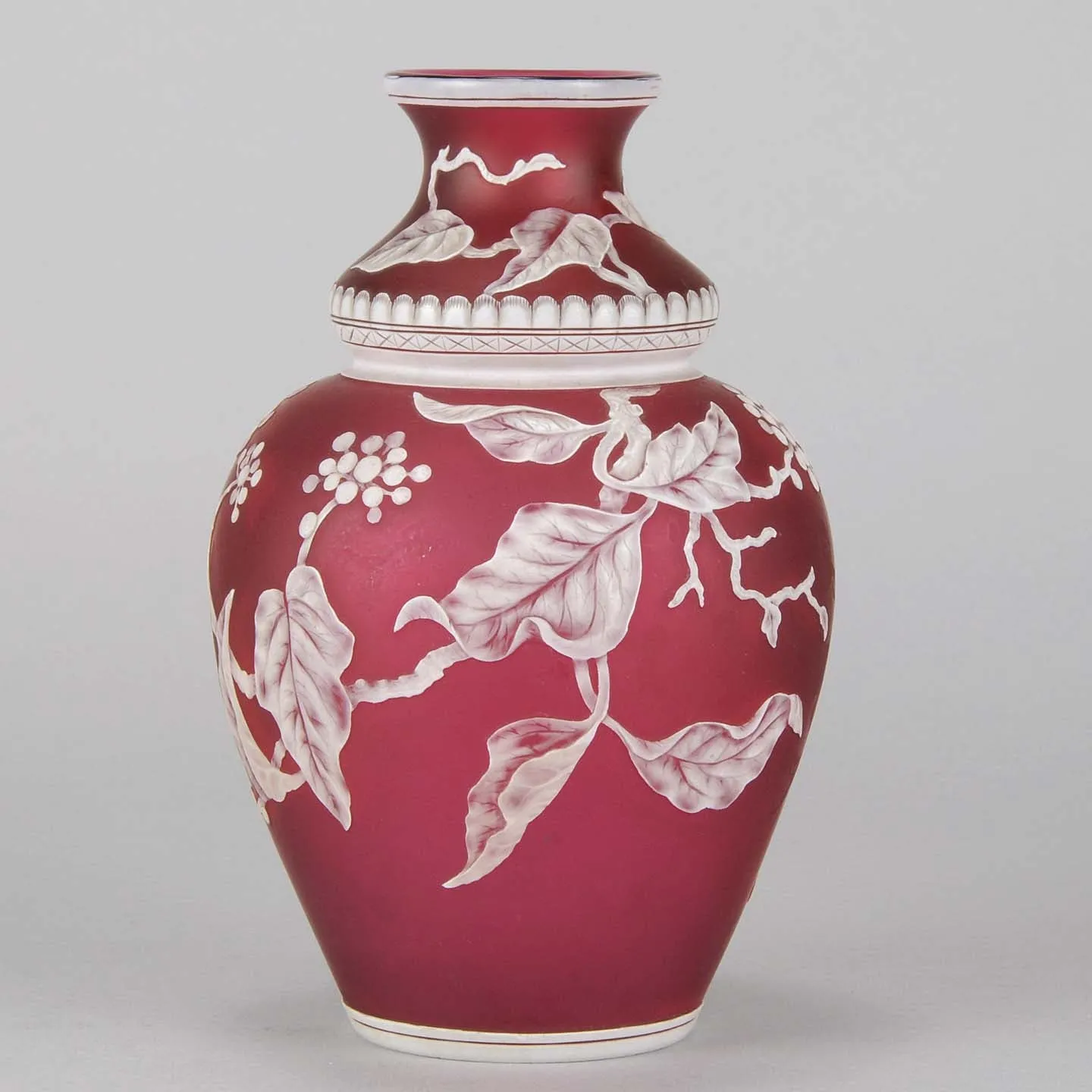 Thomas Webb Red Flower Vase