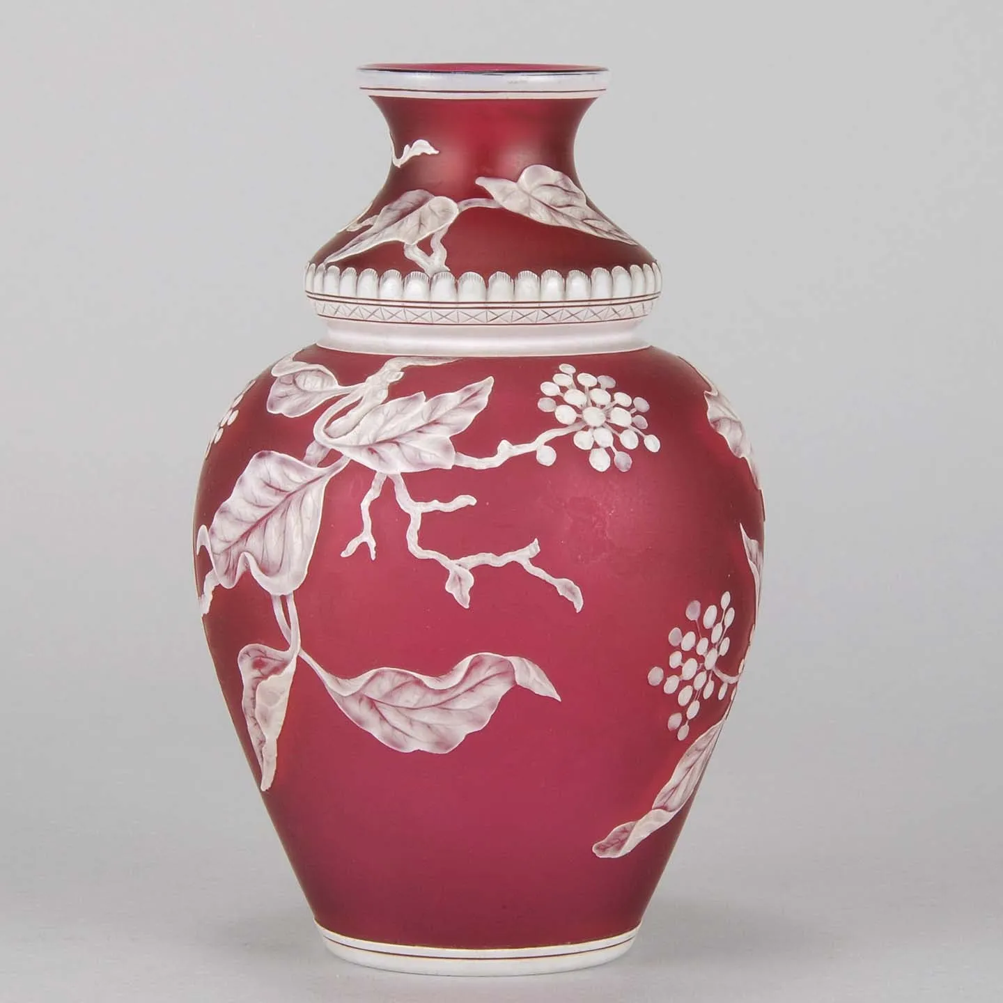 Thomas Webb Red Flower Vase