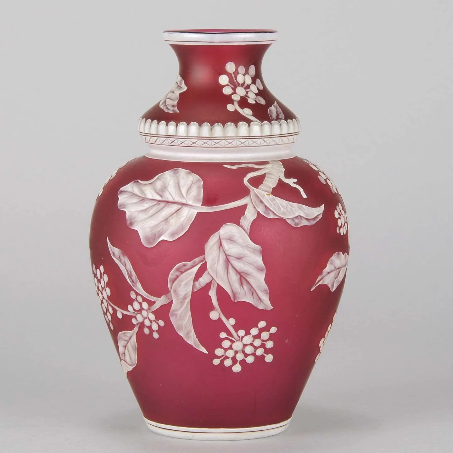 Thomas Webb Red Flower Vase