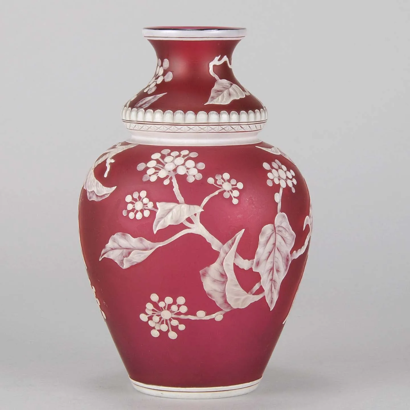 Thomas Webb Red Flower Vase