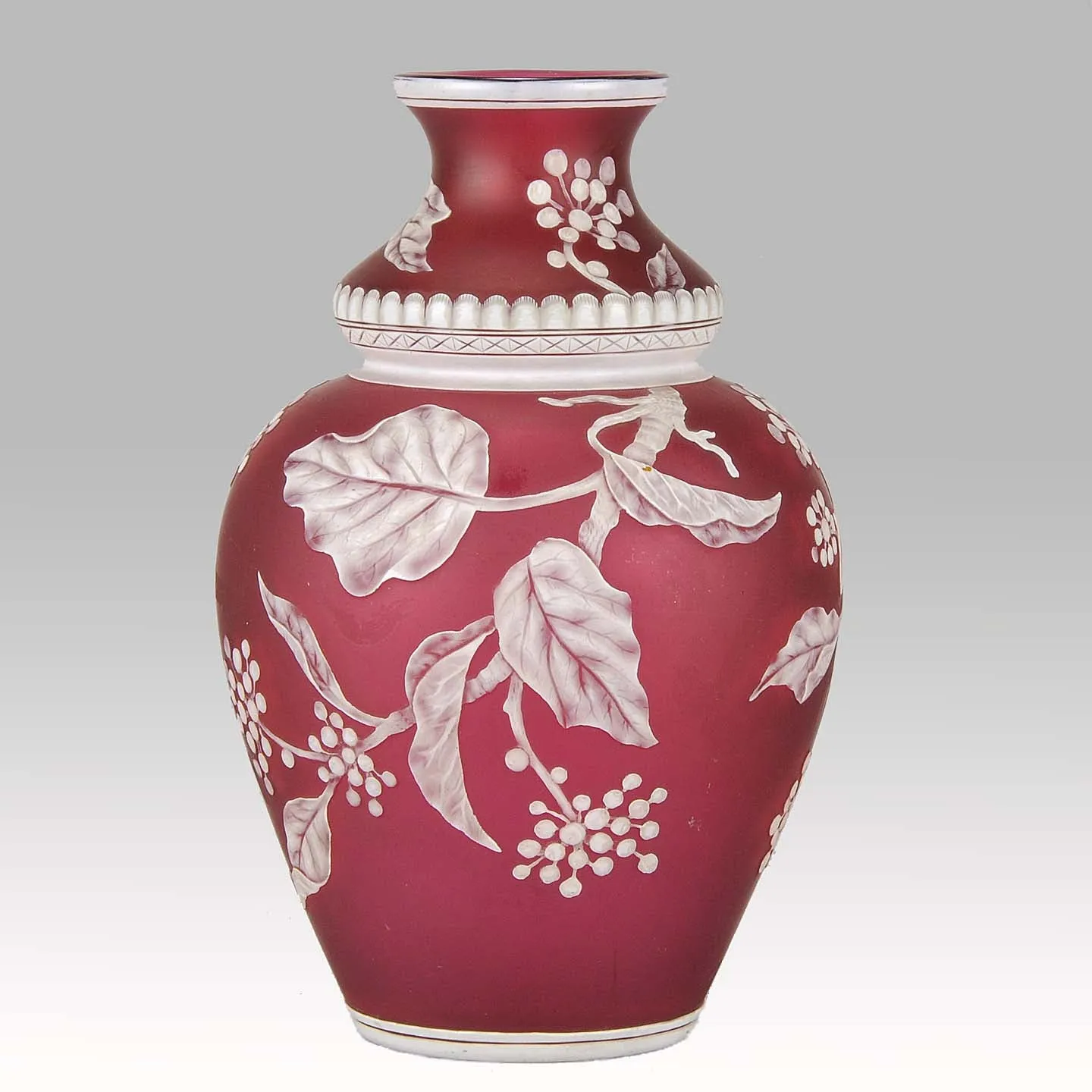 Thomas Webb Red Flower Vase