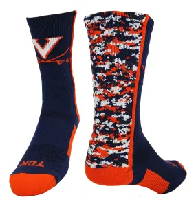 Virginia Cavaliers Socks Digital Camo Crew