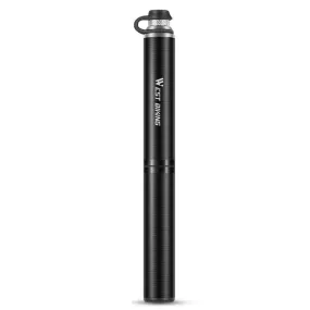 West Biking Bicycle Pump Portable High Pressure Inflators Mountain Road Car Bicycle Riding Equipment(Black)