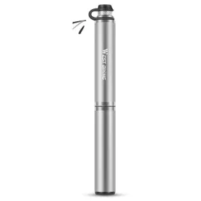 West Biking Bicycle Pump Portable High Pressure Inflators Mountain Road Car Bicycle Riding Equipment(Silver)