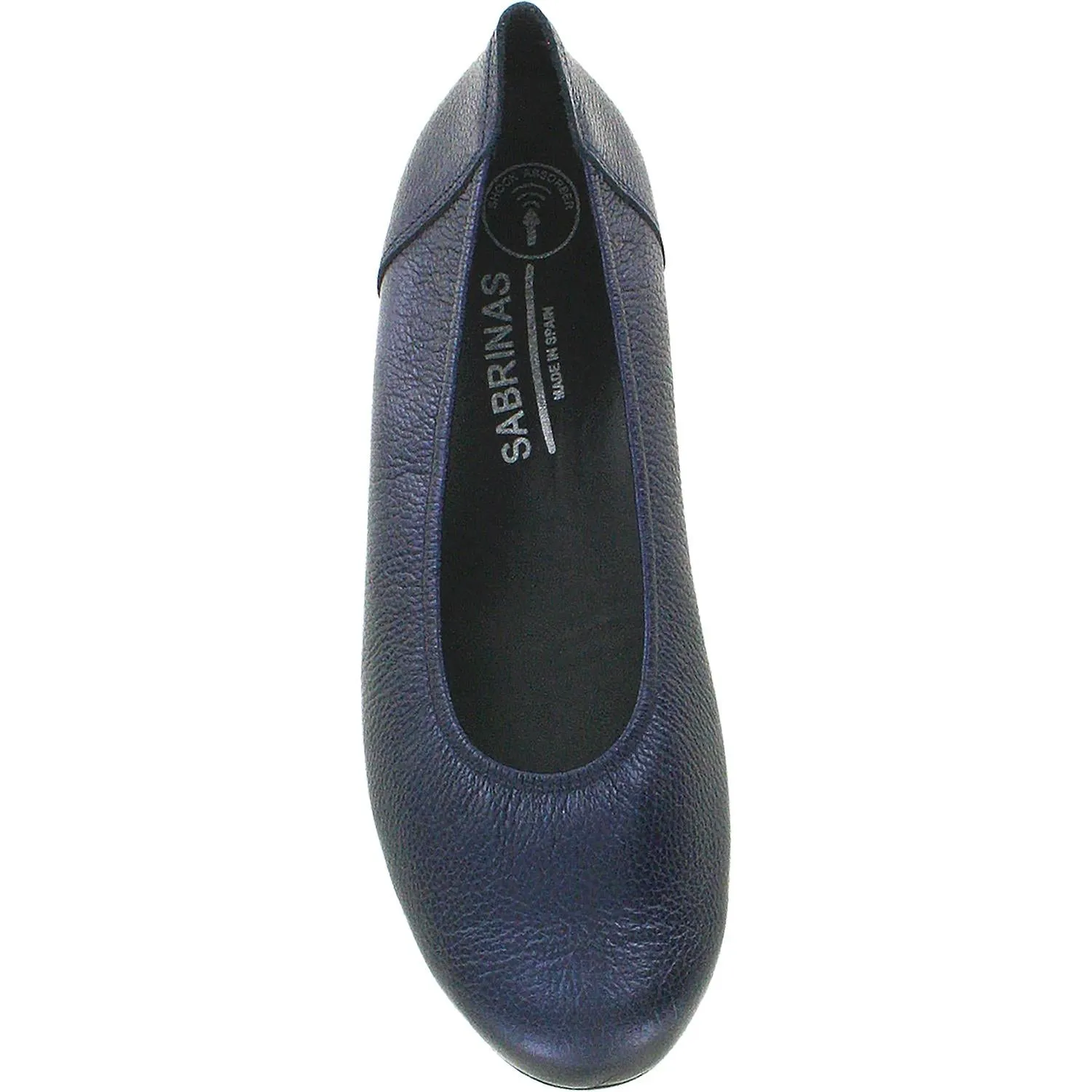 Women's Sabrinas Bruselas 85020 with Removable Arch Support Footbed Navy Pebbled Leather