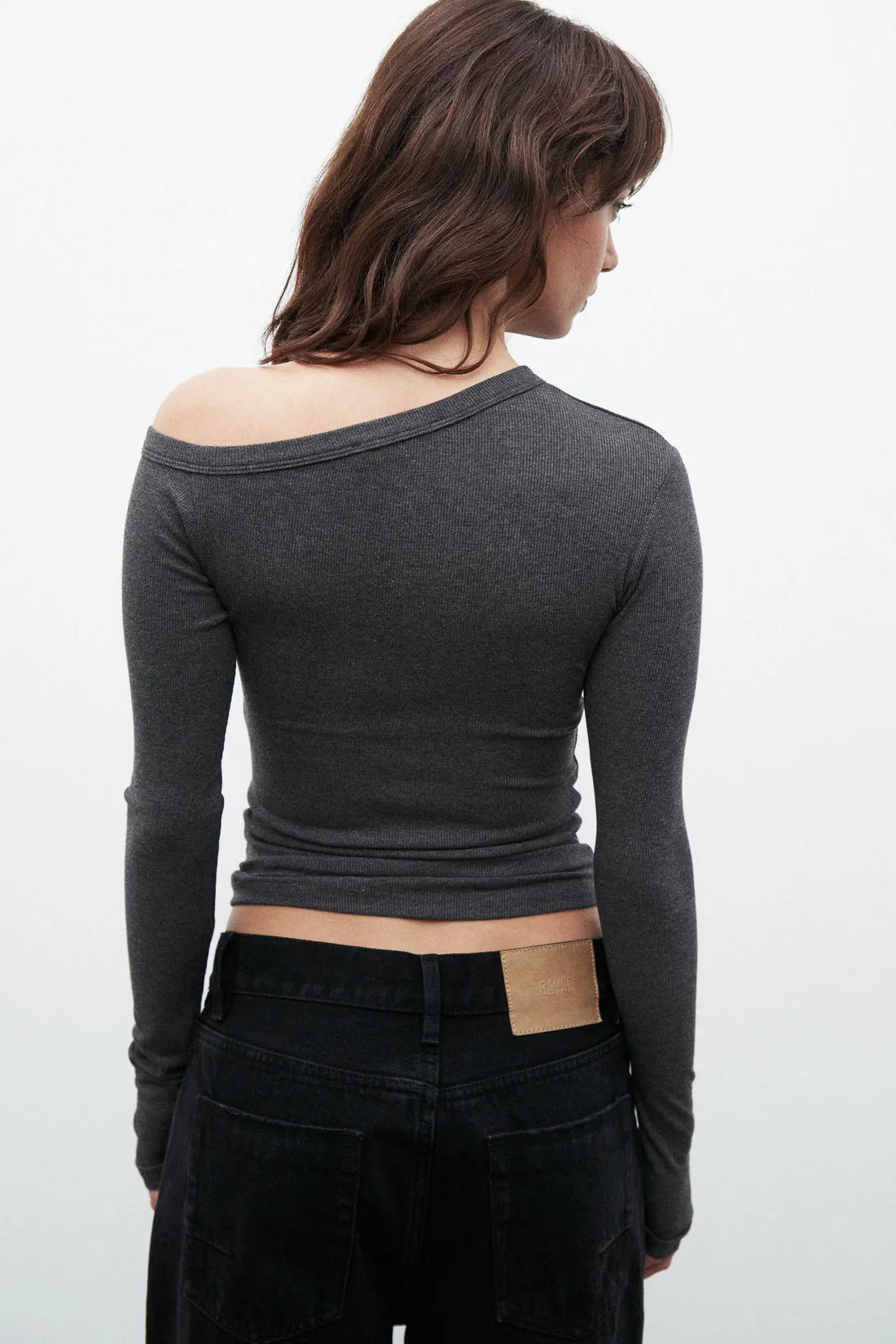 Zinnia Top - Dark Heather Grey