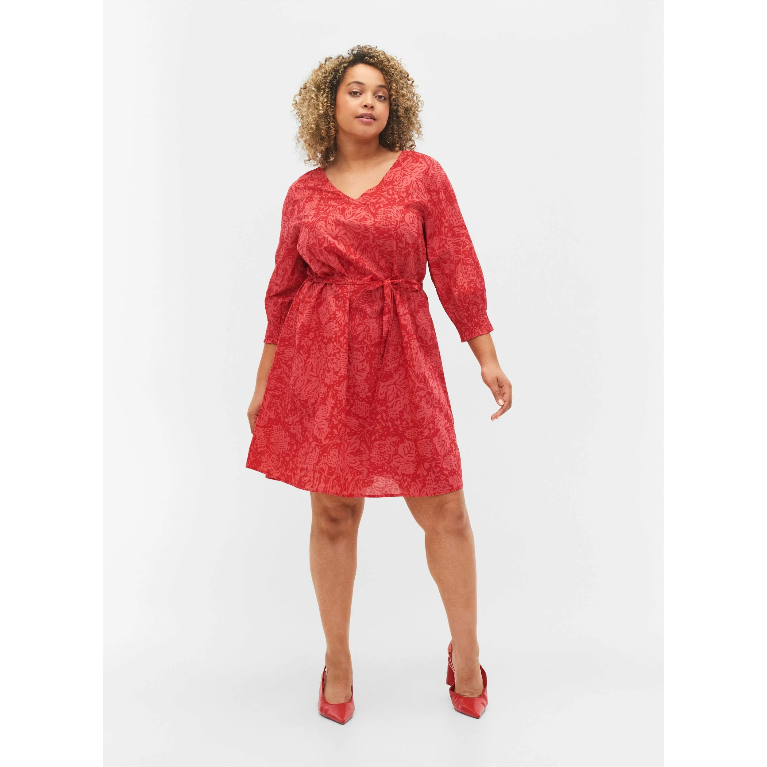 Zizzi Irma Dress in Red